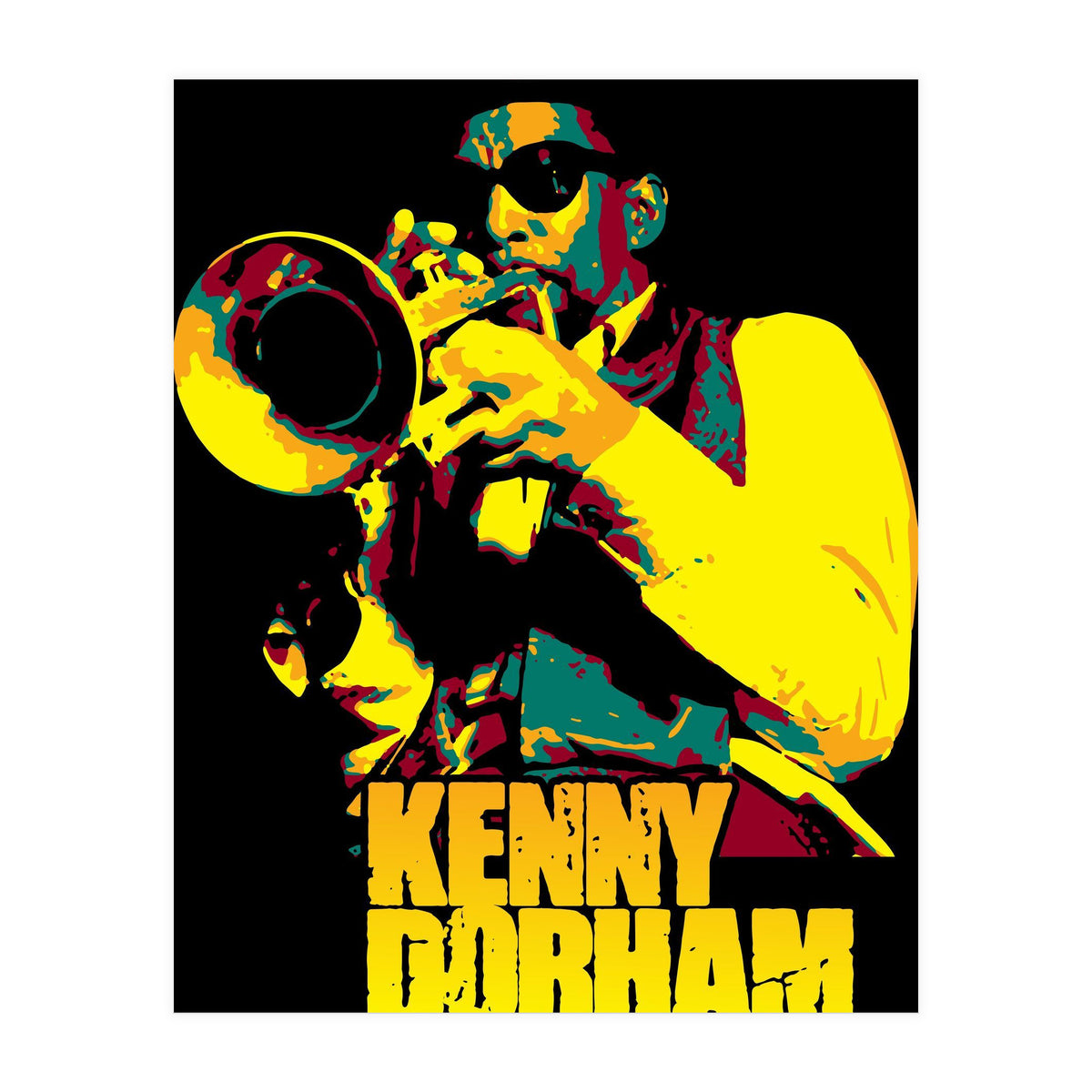 Kenny Dorham Jazz Trumpeter in Pop Art (Print Only)
