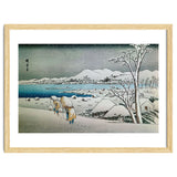 SNOW LANDSCAPE - JAPANESE ENGRAVING - 19TH CENTURY. thumbnail