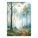 Ethereal Misty Forest Watercolor Art Print (Print Only) thumbnail
