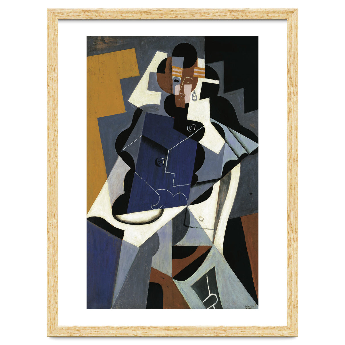 Juan Gris (Madrid, 1887-Boulogne-sur-Seine, 1927). Seated Woman (1917). Oil on panel. 116 x 73 cm.