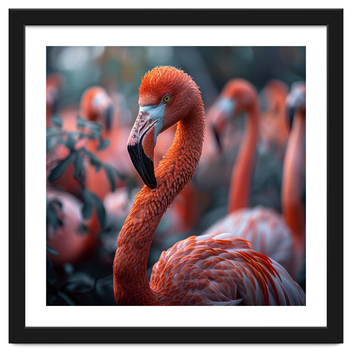 Beautiful Close Up Of A Pink Flamingo Bird