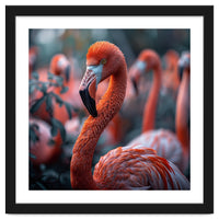 Beautiful Close Up Of A Pink Flamingo Bird