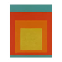 JOSEF ALBERS - HOMAGE TO THE SQUARE GREEN RED YELLOW ORANGE  (Print Only)