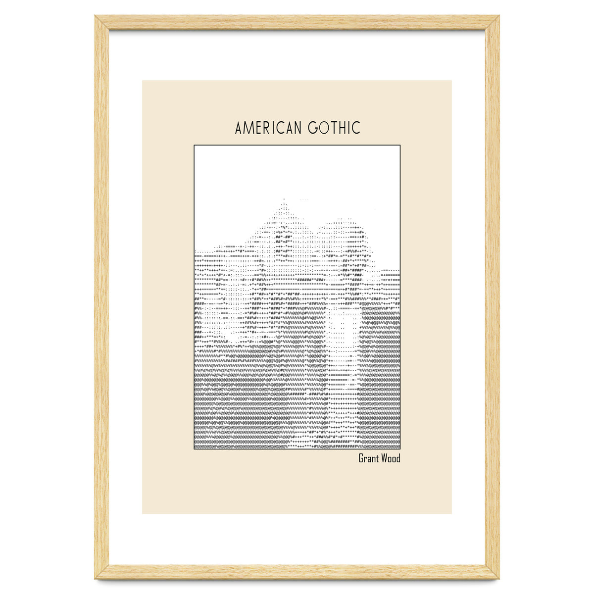 American Gothic – Grant Wood (ascii Art)