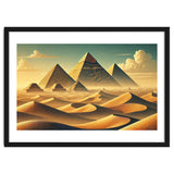 Vintage Egypt, Pyramids Of Giza Poster thumbnail