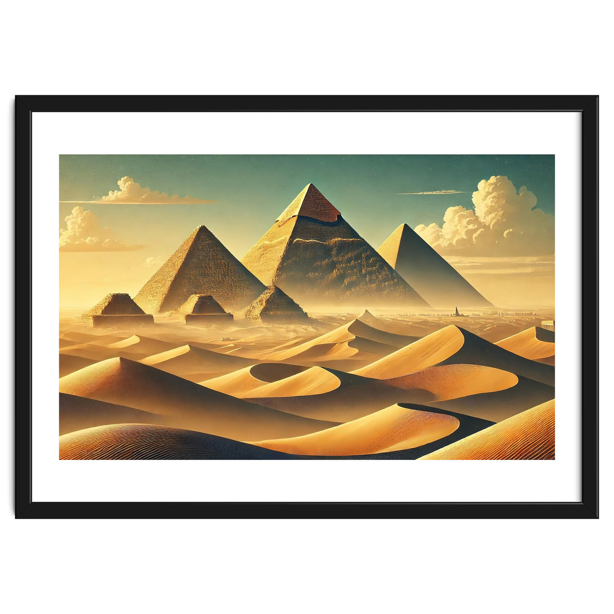Vintage Egypt, Pyramids Of Giza Poster