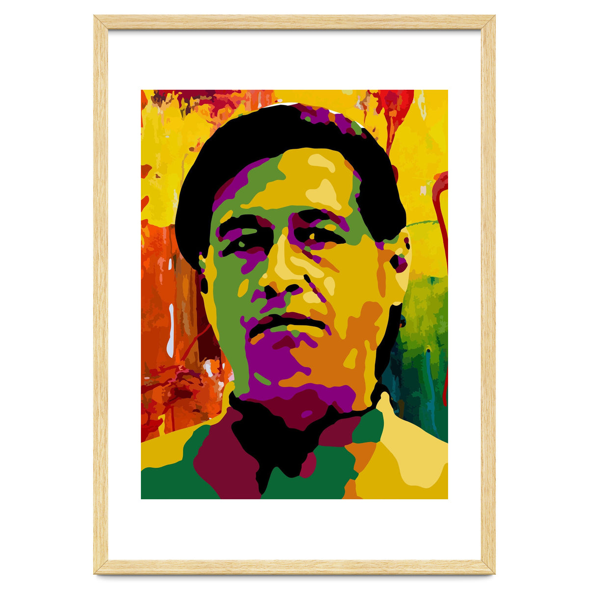 Cesar Chavez Colorful Abstract Art