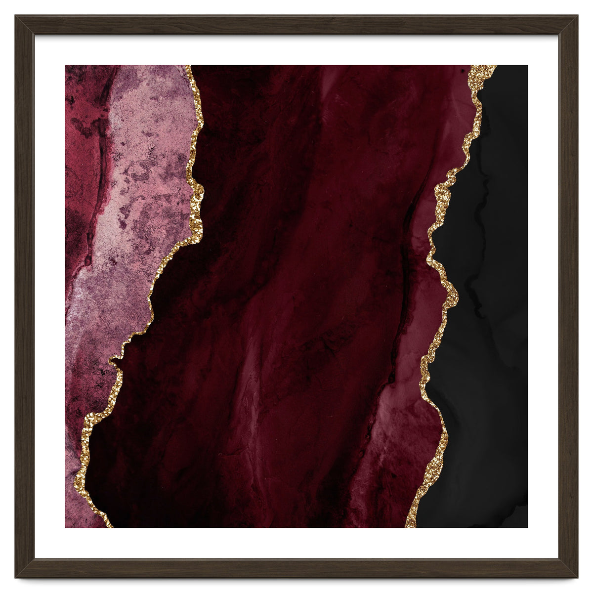 Burgundy & Gold Agate Texture 01