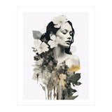 Collage Of A Woman And Flowers   (Print Only) thumbnail