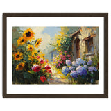 Vibrant Summer Cottage Garden Oil Painting thumbnail
