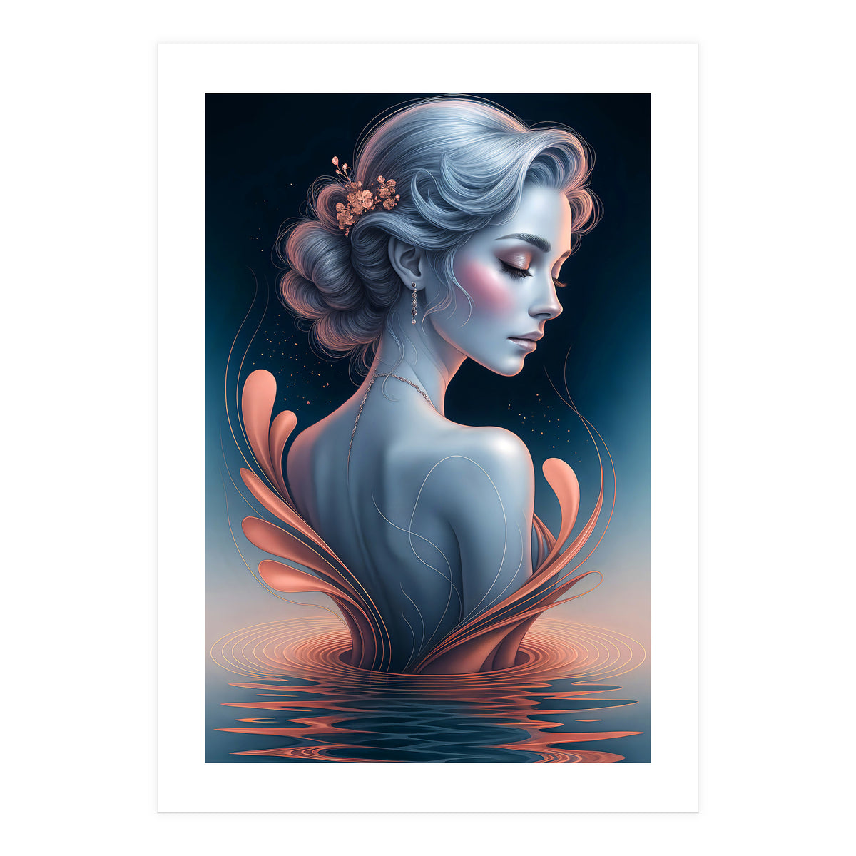 The Beauty of a Woman in an Exotic Pose (Print Only)