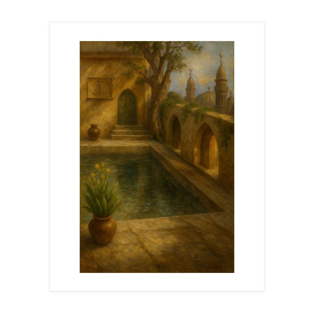 "The Scent of Faith" Oil on Canvas (Digital Realism Style) (Print Only)