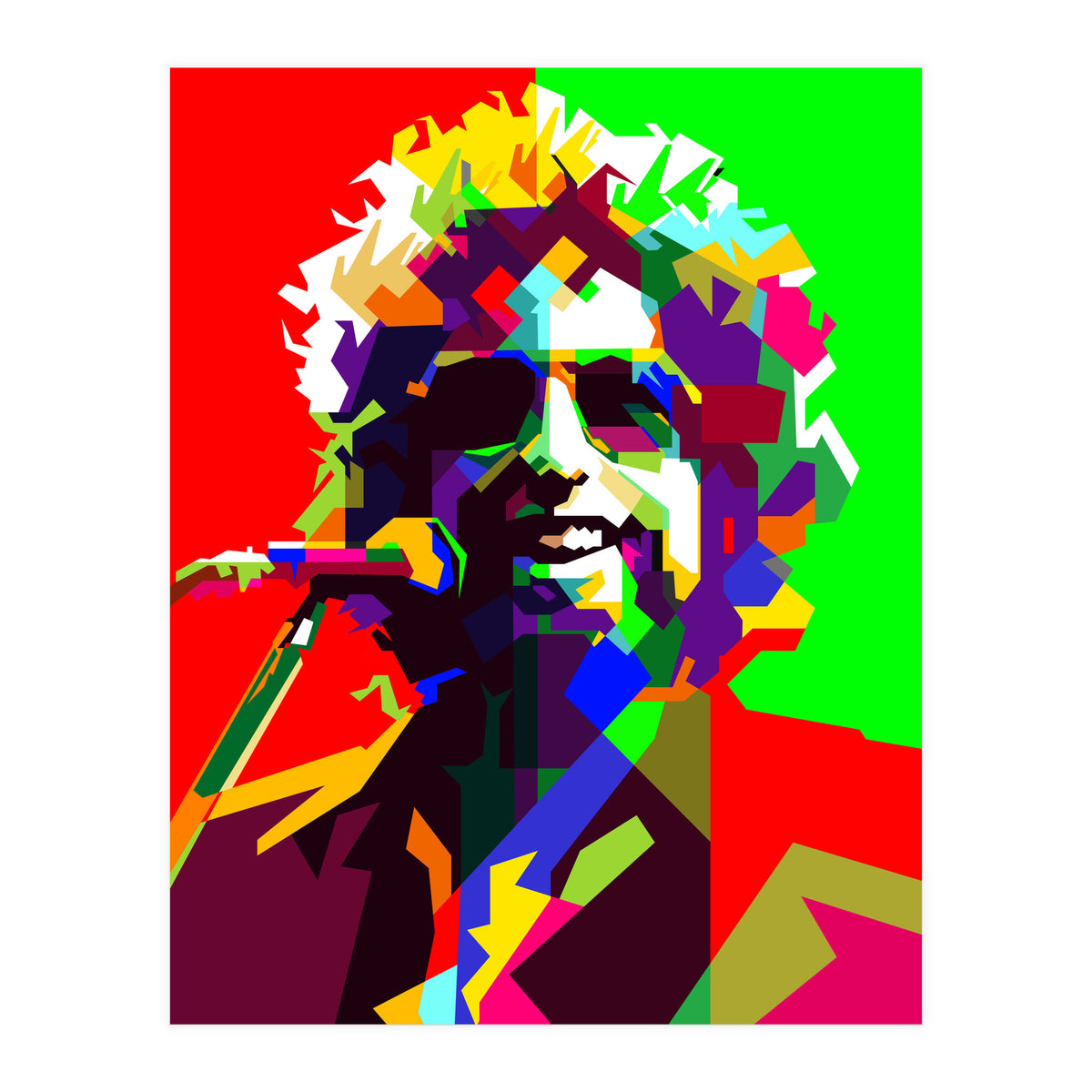 Bob Dylan Country Folk Singer Pop Art WPAP (Print Only)