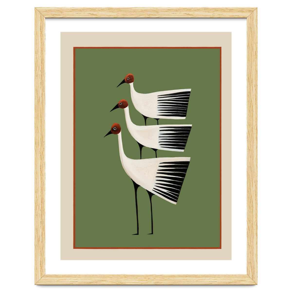 Striped Bird Trio I