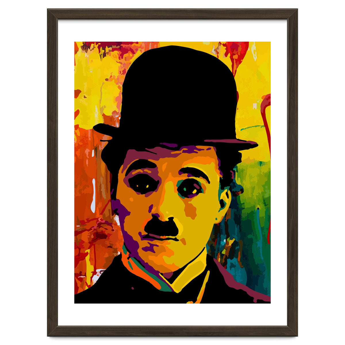 Charlie Chaplin Colorful Abstract Art