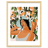 The Orange Grove, Bohemian Woman Summer Travel, Fashion Botanical Nature Garden, Plants Fruits Juicy thumbnail