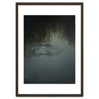 Moody Rain Puddle Ripples Oil Painting