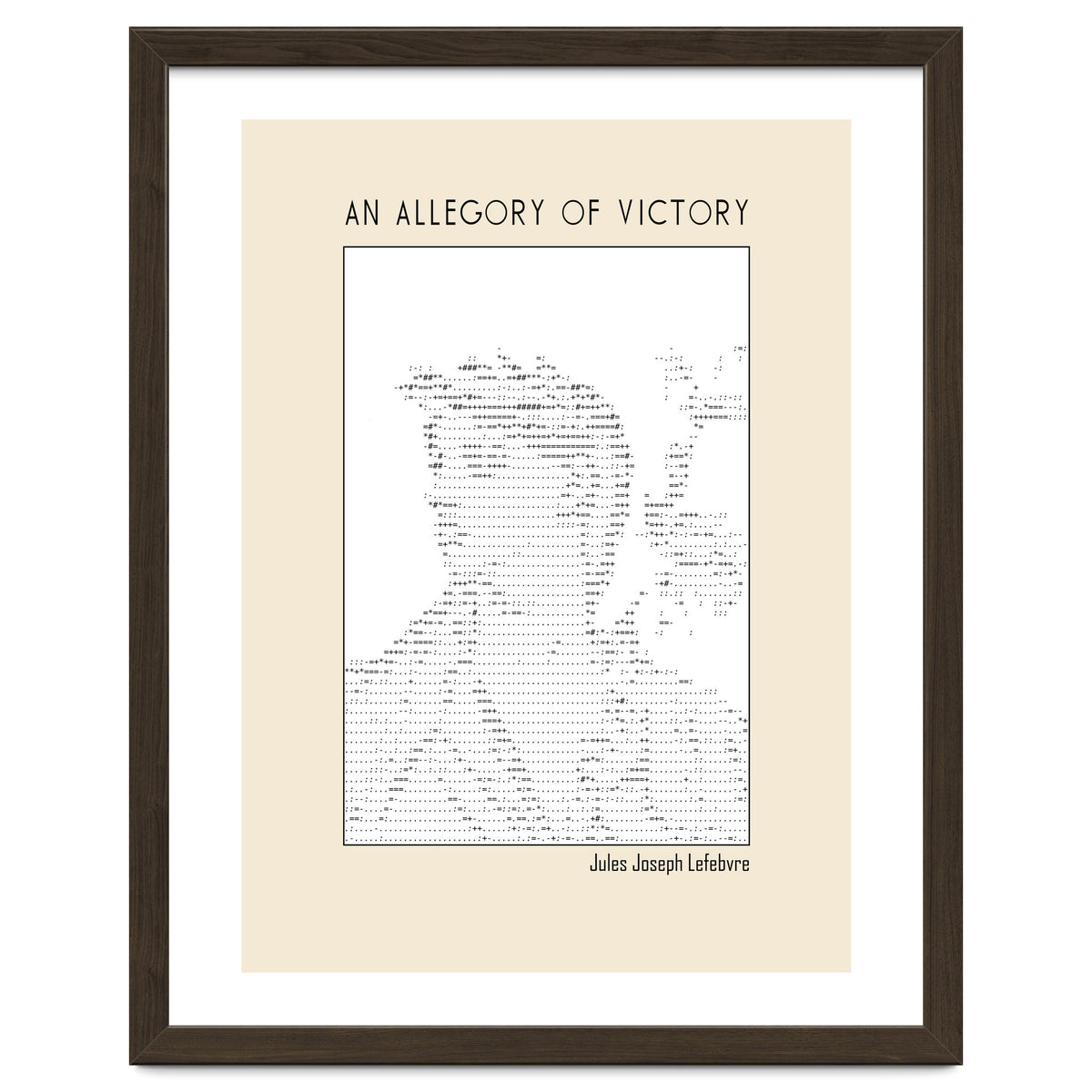 An Allegory Of Victory – Jules Joseph Lefebvre Ascii Art