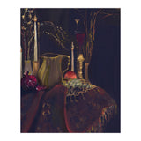 Dark Baroque Table still life moody still life oils (Print Only) thumbnail
