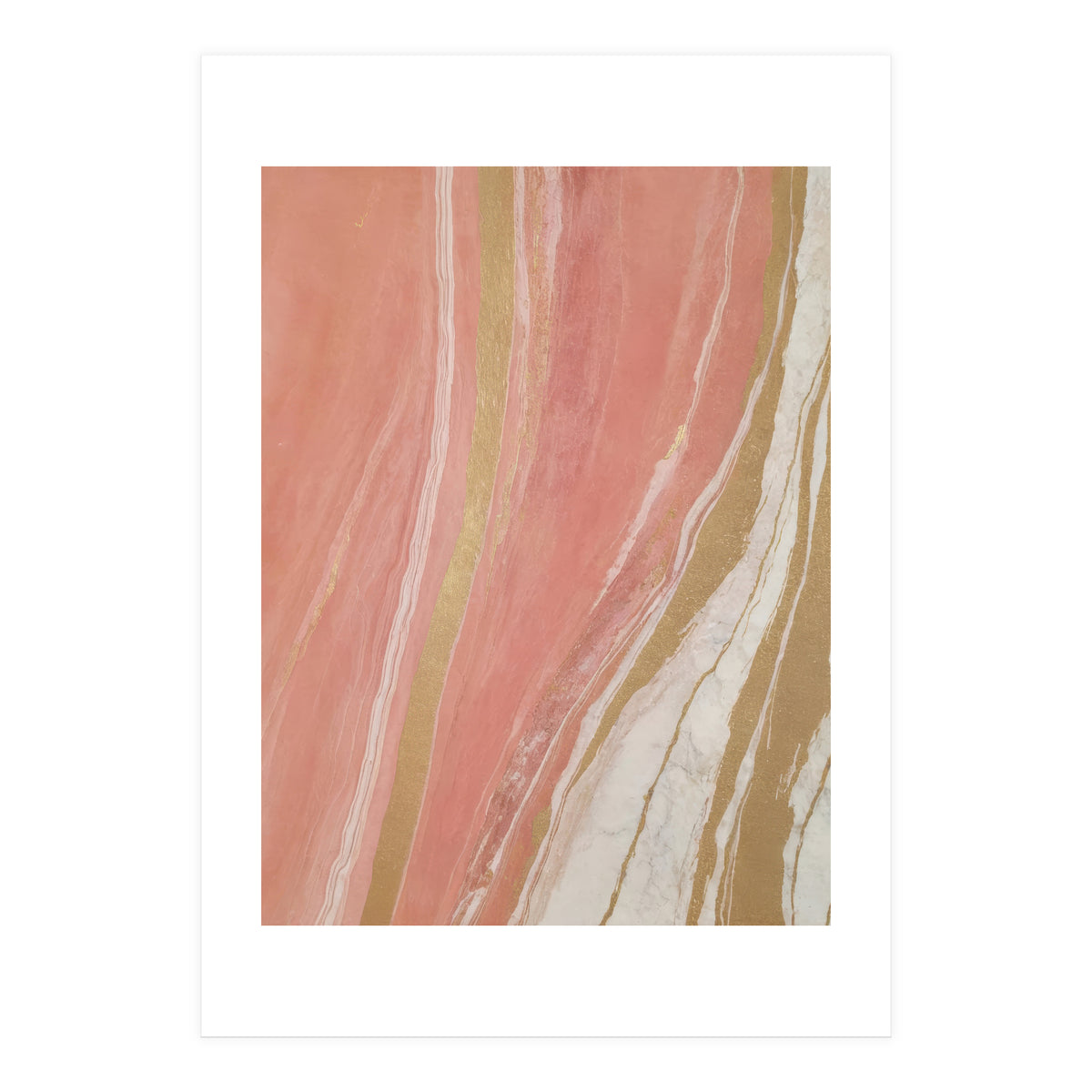Blush Marble With Gold (Print Only)
