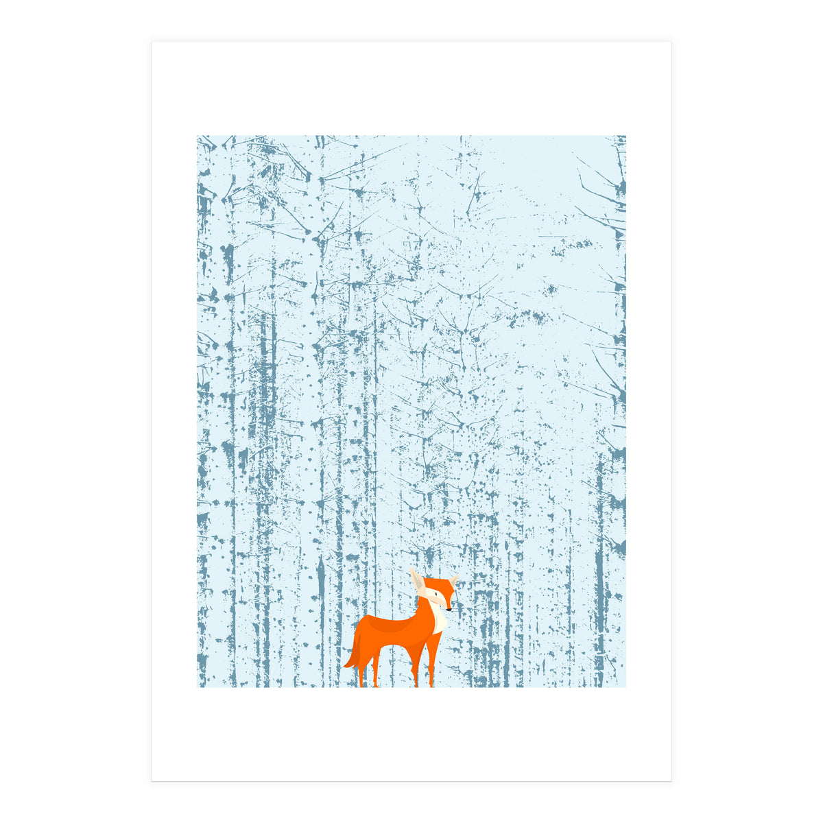 Fox Lost In The Woods (Print Only)