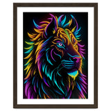 Lion Colored Neon Art thumbnail