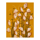 Linocut Flower Meadow Mustard Yellow (Print Only) thumbnail