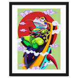 Knight Frog Cartoon Vintage Illustration thumbnail