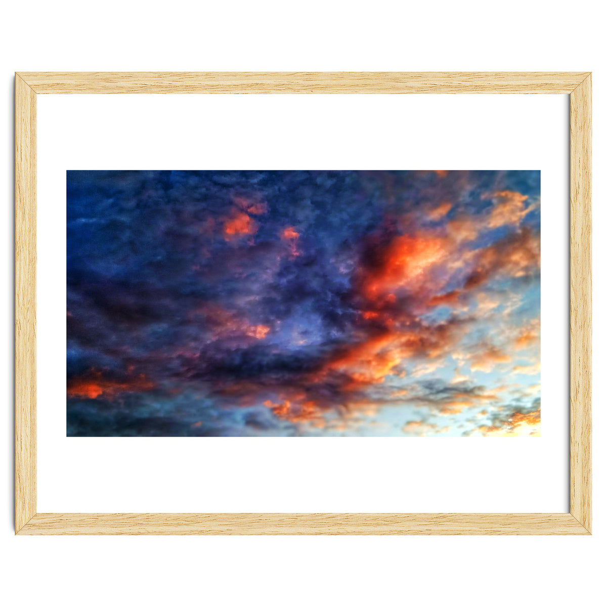 Cloudy sky at sunset