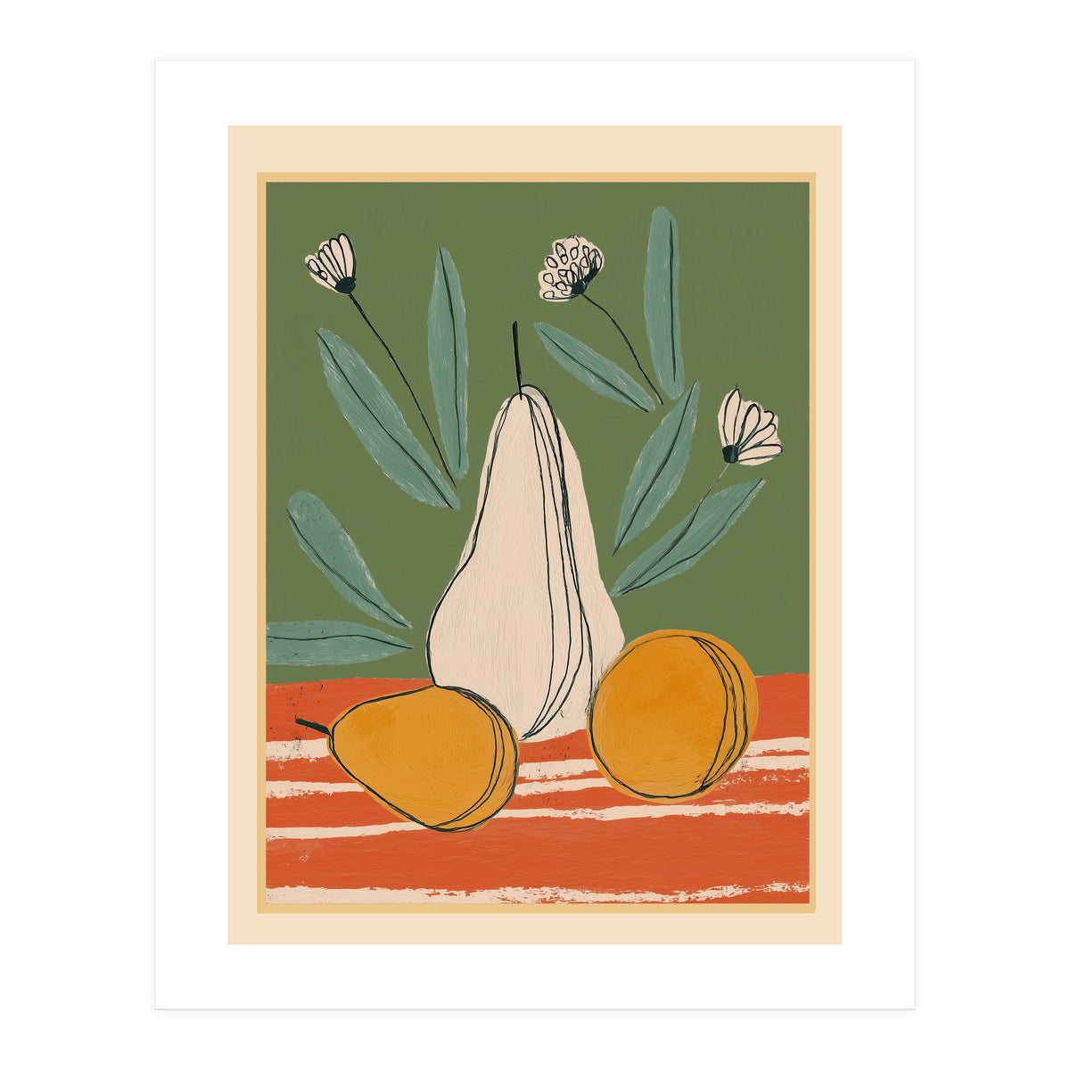 Abstract Pear Still Life (Print Only)
