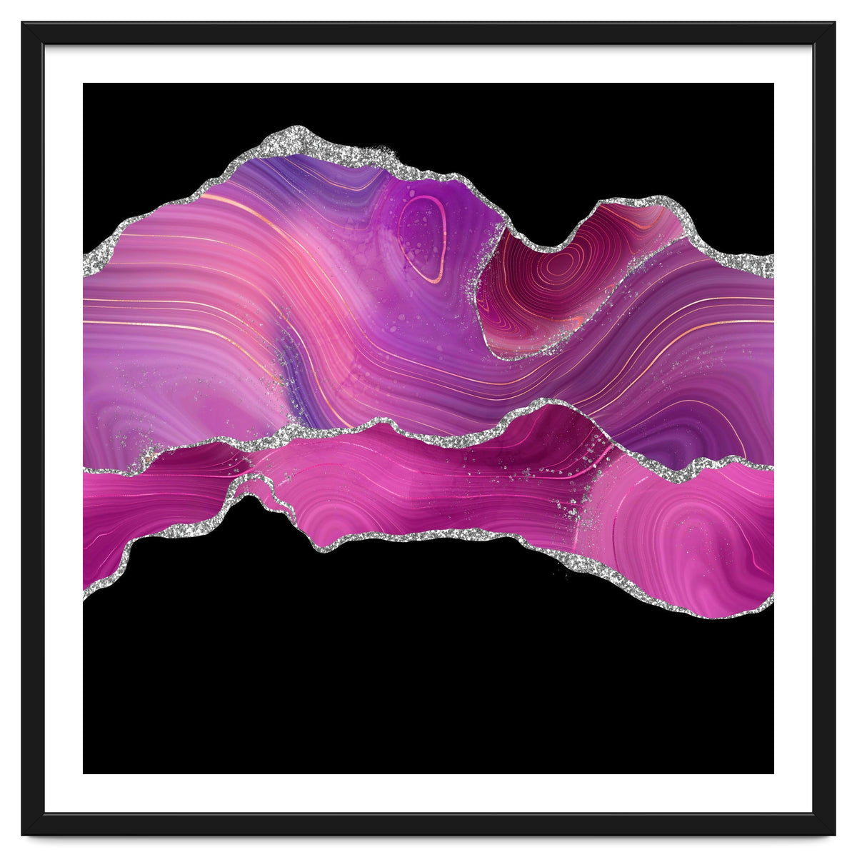Magenta & Silver Agate Texture 04