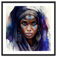 Watercolor Tuareg Woman #4