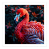 Vibrant Flamingo Bird Profile Majestic Pose (Print Only) thumbnail