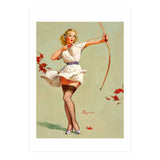 Pinup Sexy Girl Playing A Cupid (Print Only) thumbnail