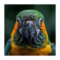 Blue And Gold Macaw Face Focused Portrait (Print Only)