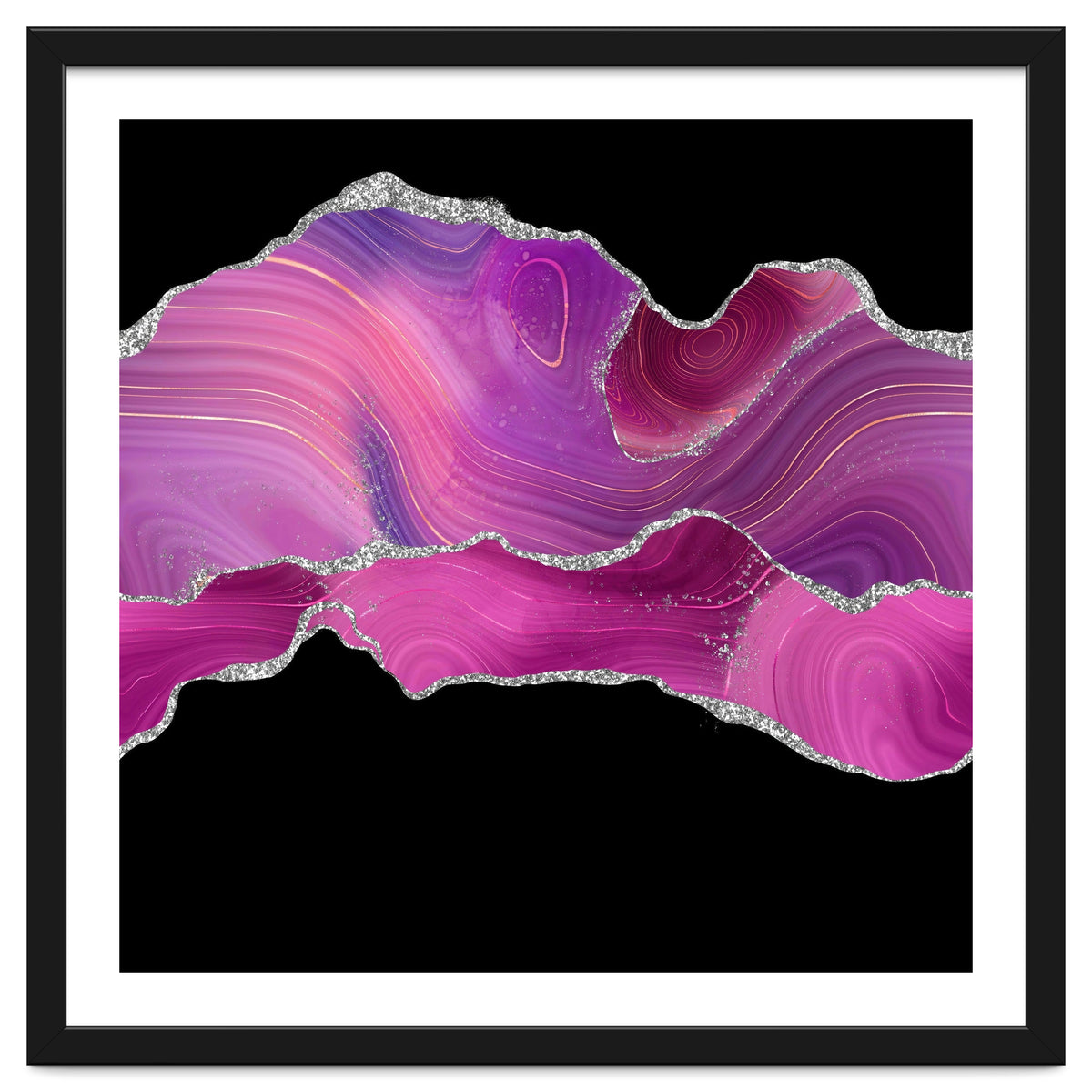 Magenta & Silver Agate Texture 04