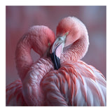 Cute Two Pink Flamingos (Print Only) thumbnail
