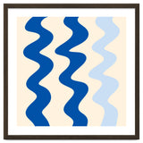 Squiggly Lines - blue and cream thumbnail