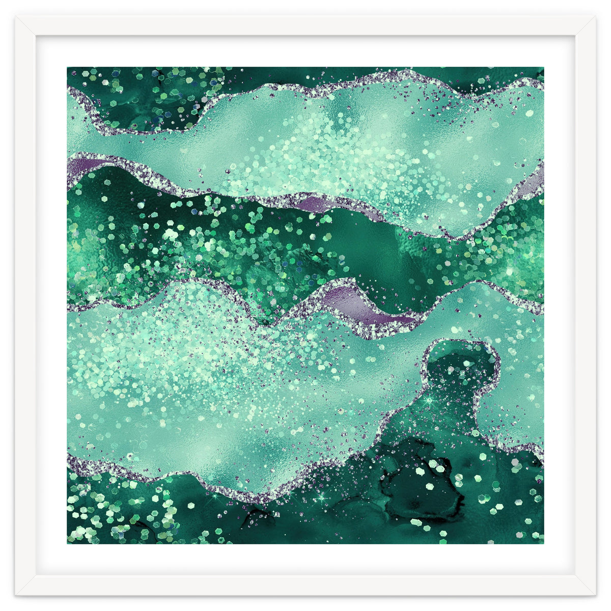 Emerald Glitter Agate Texture 02