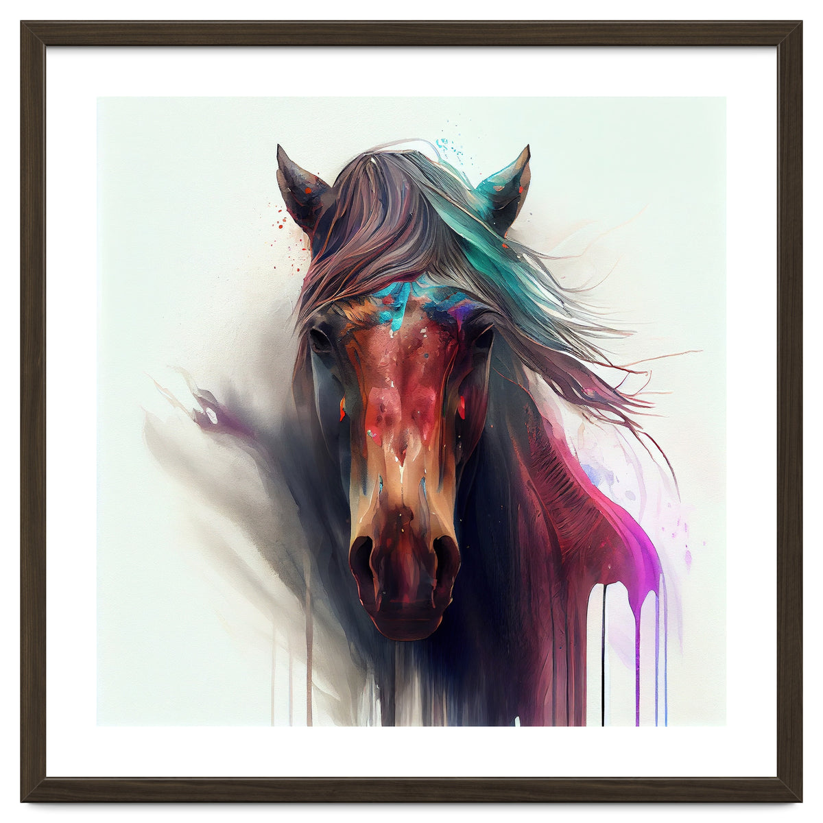 Wild Horse Face Portrait