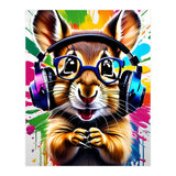 Chipmunk In Headphones, Graffiti (Print Only) thumbnail