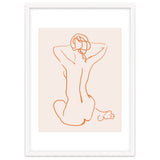 Femina, Abstract Minimal Woman Line Art Sketch, Drawing Feminine Empower Express thumbnail