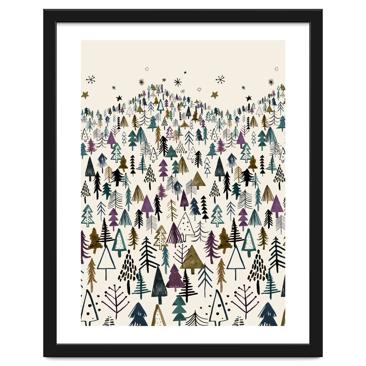 Mountain Forest Trees Winter