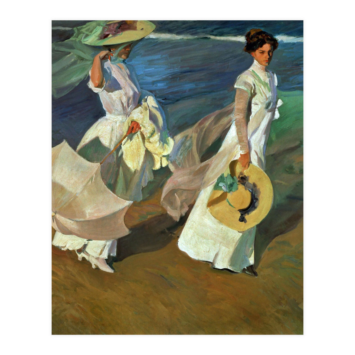 Joaquín Sorolla / 'Walk on the Beach', 1909, Oil on canvas, 205 x 200 cm. (Print Only)