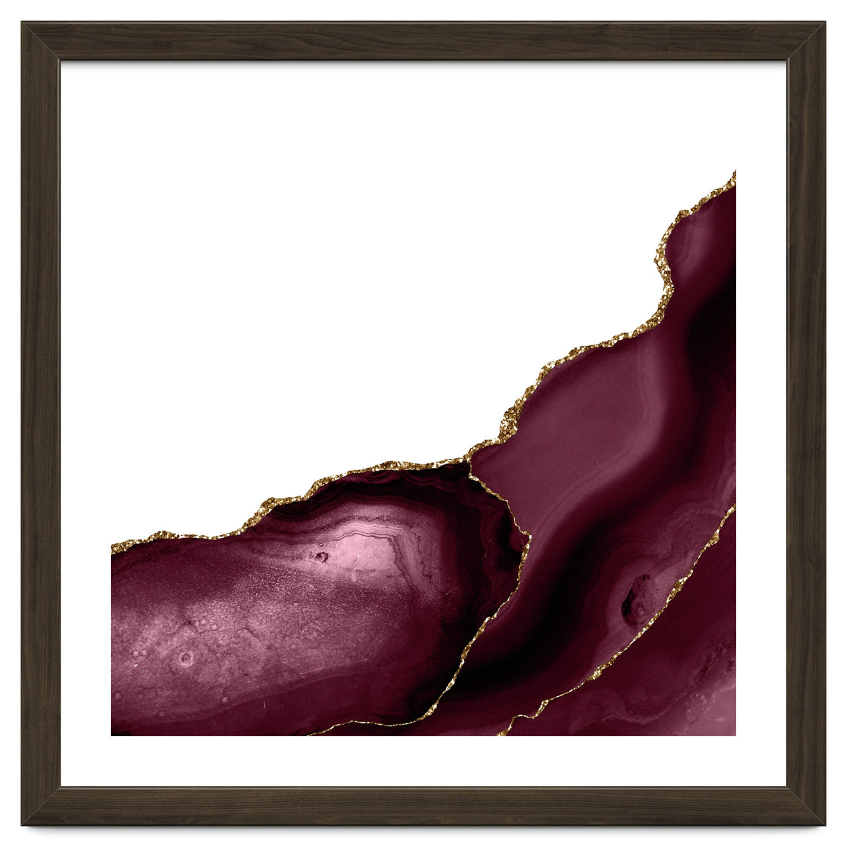 Burgundy & Gold Agate Texture 26
