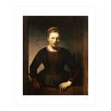 Rembrandt Harmenszoon van Rijn / 'Young Girl at an Open Half-Door', 1645. (Print Only) thumbnail