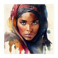 Watercolor Tuareg Woman #7 (Print Only)