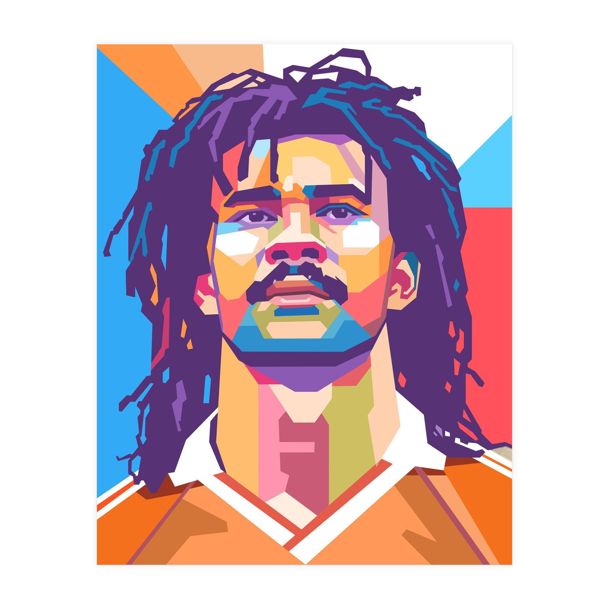 Ruud Gullit pop art portrait (Print Only)