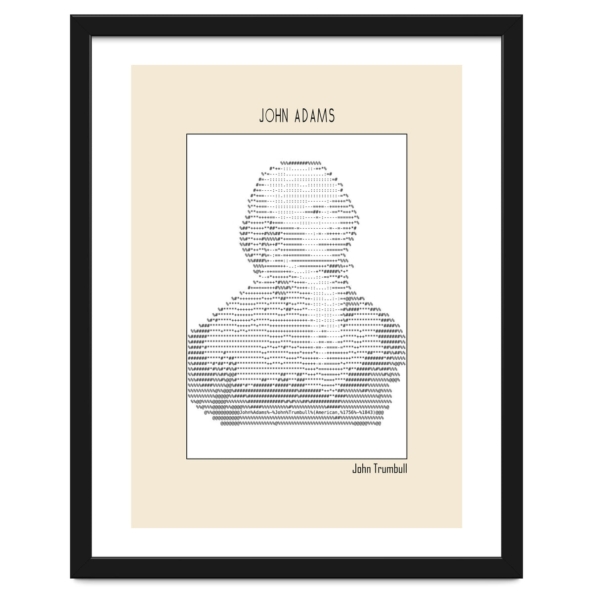 John Adams – John Trumbull (ascii Art)