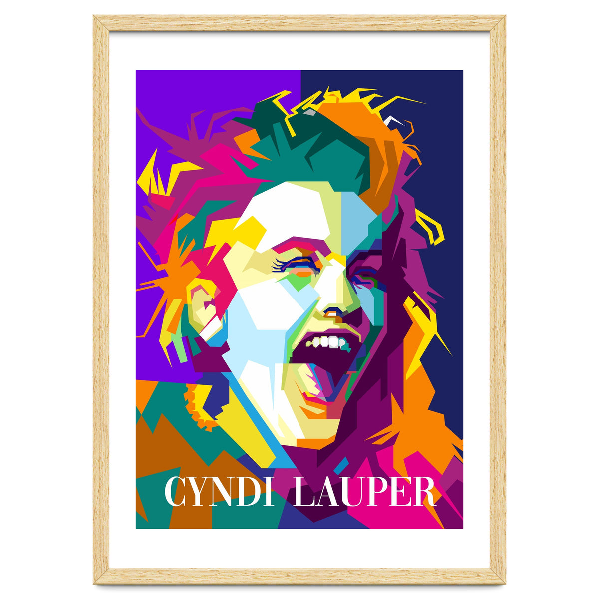 Cindy Lauper 80s Retro Singer Art WPAP